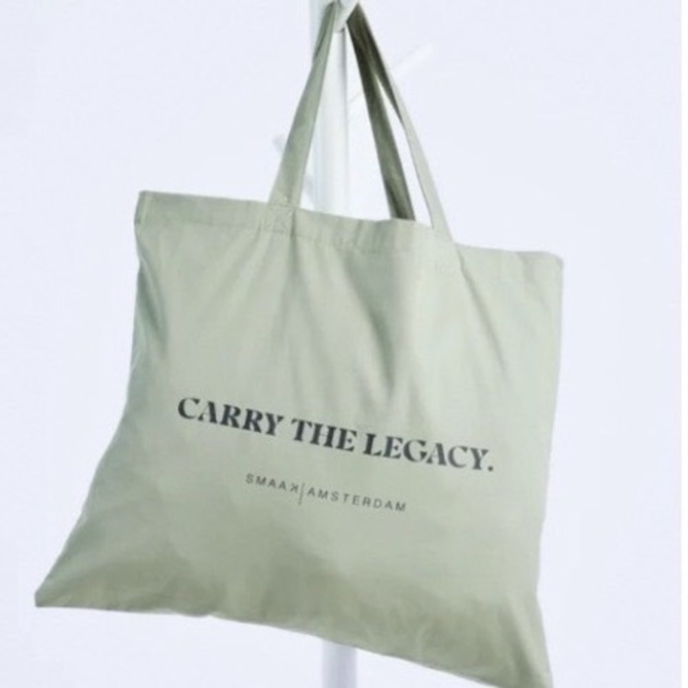 Smaak Amsterdam Mette Large Canvas Tote Bag‎ Sage Green Carry The Legacy Shopper